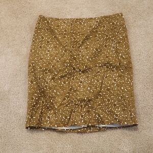 Merona Tan Patterned Pencil Skirt